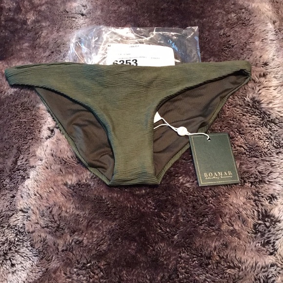 NWT Boamar Camilla size small army green bikini swim bottoms - Picture 2 of 4